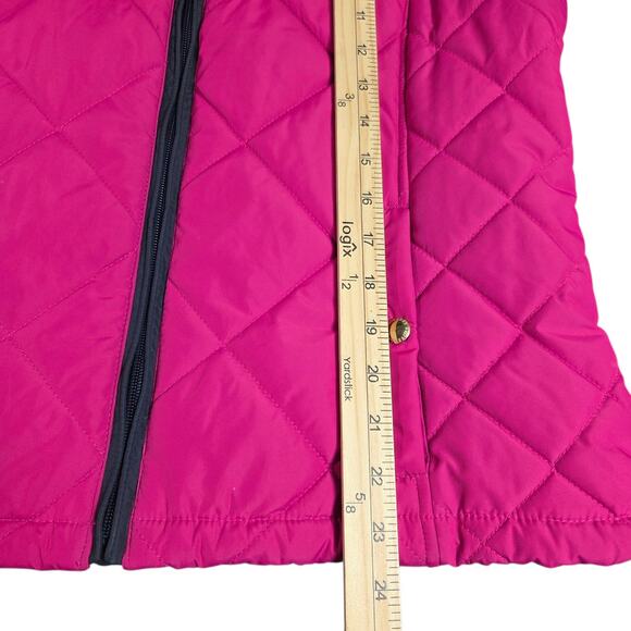 Ralph Lauren Pink Full Zip Quilted Puffer Vest Women’s Size Large Bright - Picture 11 of 12